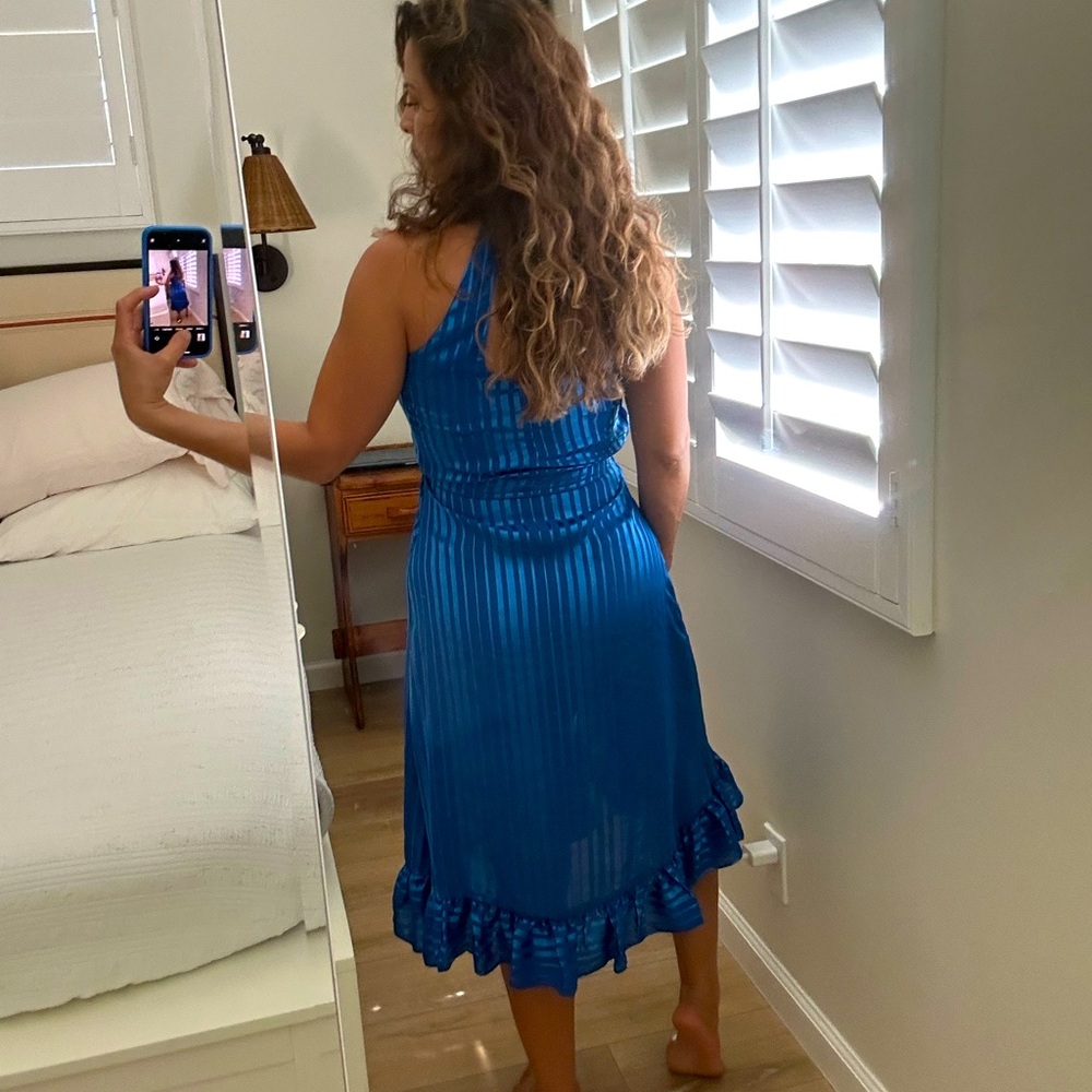 Fredericks of Hollywood (vintage, )electric blue party dress - Picture 2 of 6